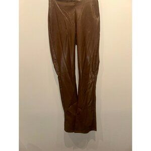 DIVIDED Brown Faux Leather Pants